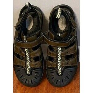 FootJoy FJ Brown Leather Closed Toe Golf Sandal 45625 Men Size 10 M